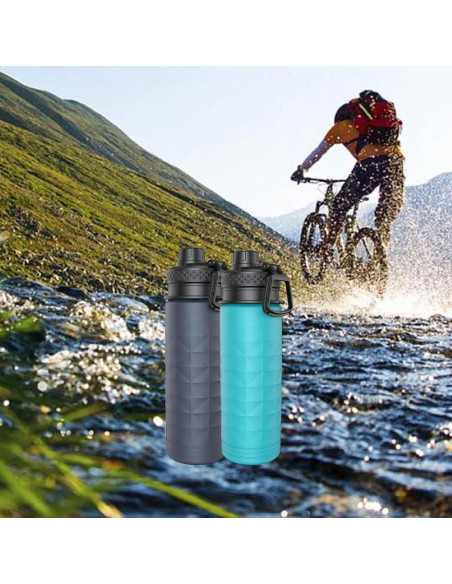 Botella de Agua Plegable Paspring 700ml Silicona Gris