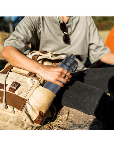 Botella de Agua Plegable Paspring 700ml Silicona Gris