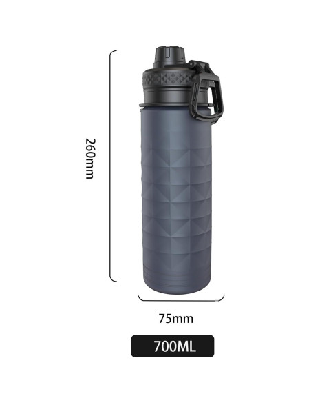 Botella de Agua Plegable Paspring 700ml Silicona Gris