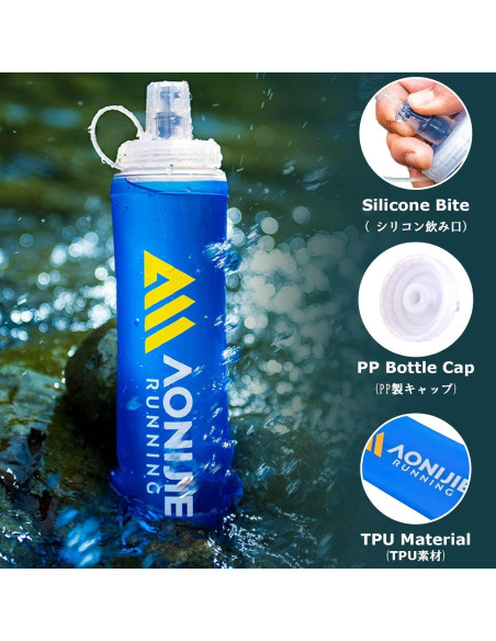 Botella Plegable YAPJEB 500ml TPU Boca Ancha Libre BPA