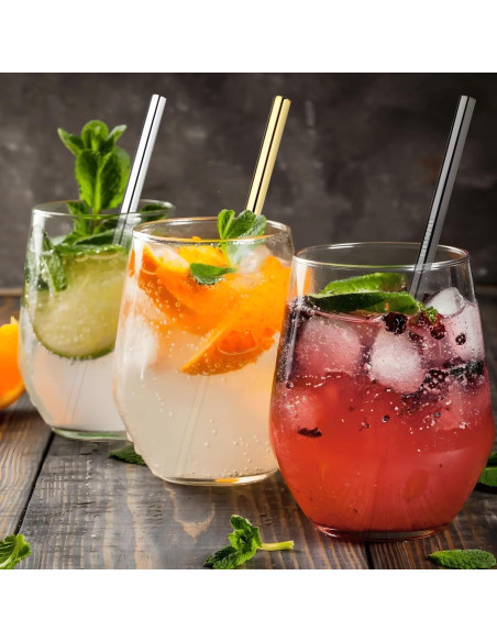 Paquete de 6 Pajitas Reutilizables de Acero Inoxidable Sztumbo Paquete de 6 Pajitas Reutilizables de Acero Inoxidable Sztumbo