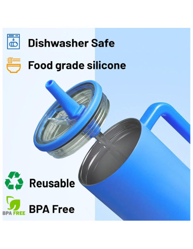 Tapa de Reemplazo Flip Nailmee para Vaso Stanley 40 oz - 2 Pcs