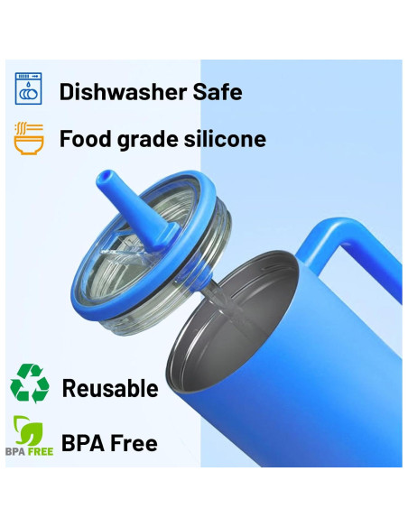 Tapa de Reemplazo Flip Nailmee para Vaso Stanley 40 oz - 2 Pcs Tapa de Reemplazo Flip Nailmee para Vaso Stanley 40 oz - 2 Pcs