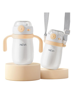 Taza de Acero Inoxidable NCVI Amarilla 295ml a Prueba de Derrames