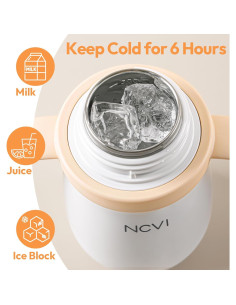 Taza de Acero Inoxidable NCVI Amarilla 295ml a Prueba de Derrames 2