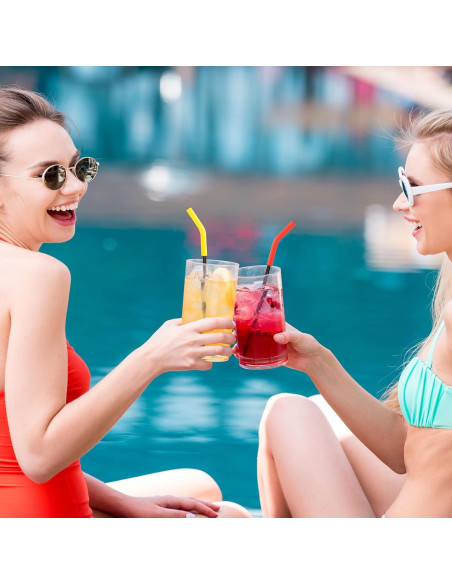 6 Puntas de Silicona para Popotes de Metal HINZIC 8mm Ecológicas