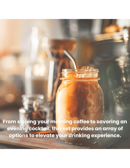 Paquete de 12 Pajitas Reutilizables Vyntage de Acero Inoxidable