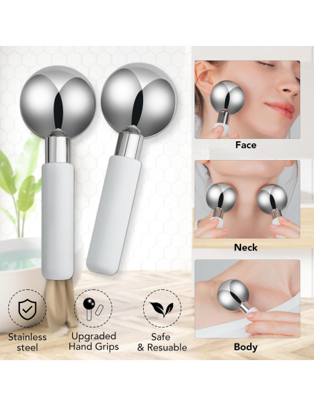 Bastones Cryo Floraison de Acero Inoxidable para Facial y Cuerpo