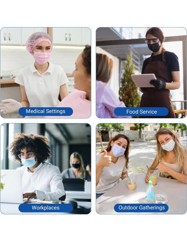 Mascarillas Desechables JMU 50pcs 3 Capas Grado Médico Blancas