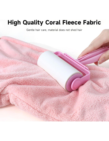 Toalla de Microfibra para Cabello XPZKAIYUE Rosa y Verde 61x25 cm