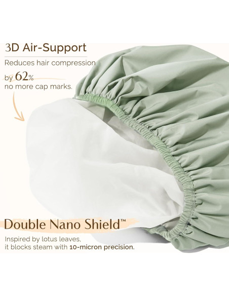 Gorro de Ducha Impermeable Yanibest Reutilizable Verde Gorro de Ducha Impermeable Yanibest Reutilizable Verde