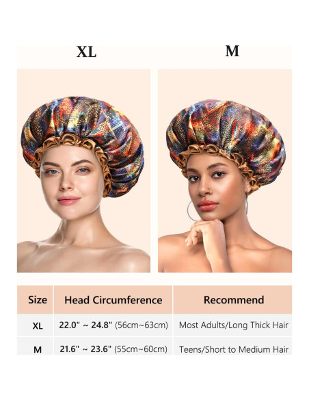 Gorro de Ducha Reutilizable Mikimini XL Marrón Geométrico Gorro de Ducha Reutilizable Mikimini XL Marrón Geométrico