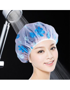 Gorro de Ducha Reutilizable Impermeable 3 Piezas Mujeres 2