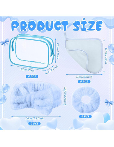 Conjunto de Fiesta de Spa 24 Piezas Mimorou Azul