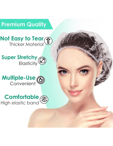 Gorros de Ducha Desechables Rotema - 40 Unidades Impermeables Gorros de Ducha Desechables Rotema - 40 Unidades Impermeables