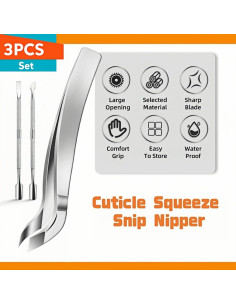 Juego de Cortador y Pinzas de Cutículas Marycarrie - Acero Inoxidable 2