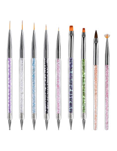 Juego de Pinceles para Uñas TOCOLES 9PCS Acrílico y Nylon