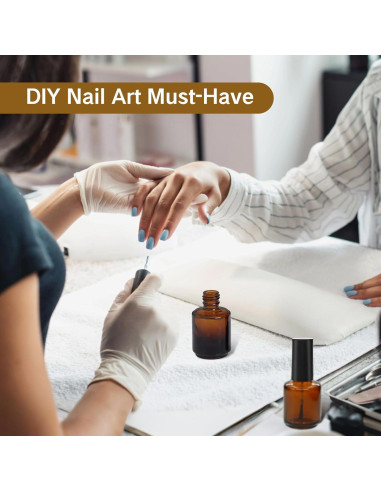 2 Botellas Vacías de Esmalte de Uñas KMYZQDV 15ml con Brocha