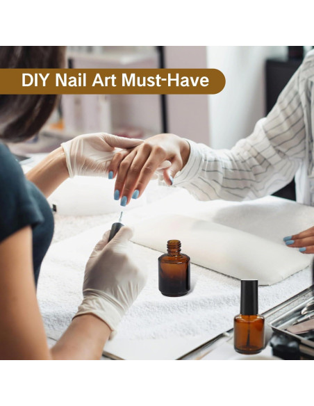 2 Botellas Vacías de Esmalte de Uñas KMYZQDV 15ml con Brocha