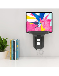 Estante de Pared Suptek Negro para Baño y Cocina, 9 kg 2