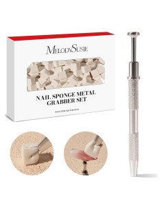 Esponjas para Uñas MelodySusie 100 Pcs con Agarrador
