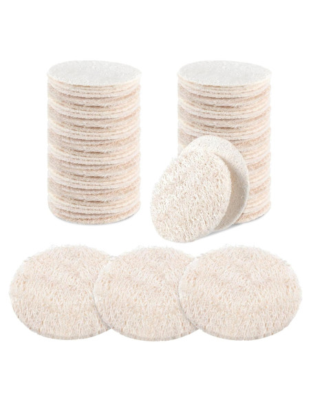 Esponjas Exfoliantes Faciales Bokon 50 Pcs Lufa Natural 6 cm