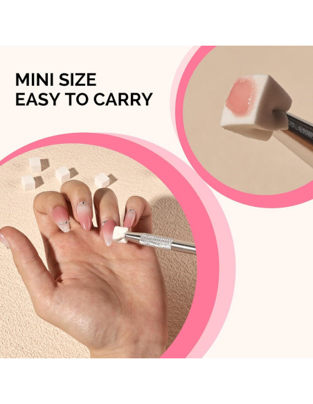 Esponjas para Uñas MelodySusie 100 Pcs con Agarrador