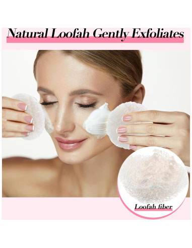 Esponjas Exfoliantes Faciales Bokon 50 Pcs Lufa Natural 6 cm