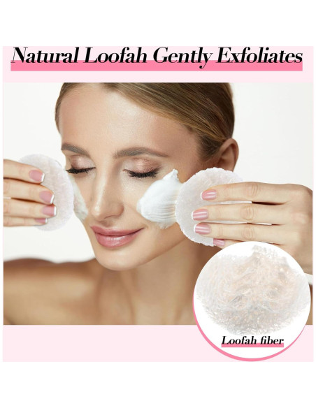 Esponjas Exfoliantes Faciales Bokon 50 Pcs Lufa Natural 6 cm