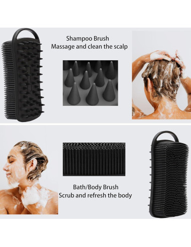 2 Piezas Exfoliante de Cuerpo de Silicona MtBoi 2 en 1