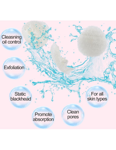 Esponjas Exfoliantes Faciales Bokon 50 Pcs Lufa Natural 6 cm