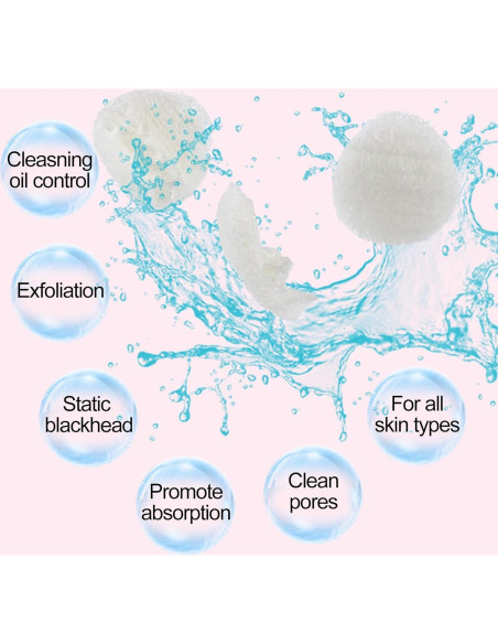 Esponjas Exfoliantes Faciales Bokon 50 Pcs Lufa Natural 6 cm