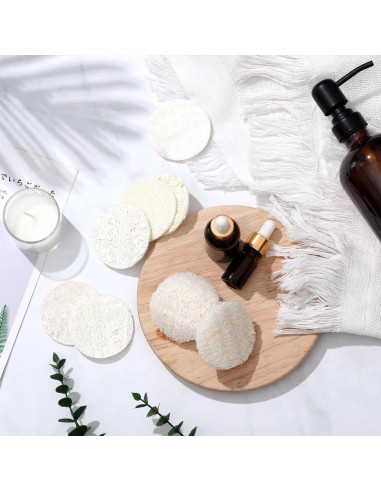 Esponjas Exfoliantes Faciales Bokon 50 Pcs Lufa Natural 6 cm