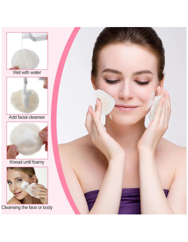 Esponjas Exfoliantes Faciales Bokon 50 Pcs Lufa Natural 6 cm