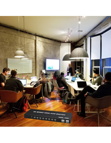 Conmutador KVM HDMI 8 Puertos KAGO 4K 30Hz Control Remoto