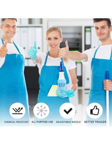 Botellas de Spray de Plástico Uineko 950 ml 4 Piezas Azul