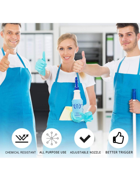 Botellas de Spray de Plástico Uineko 950 ml 4 Piezas Azul