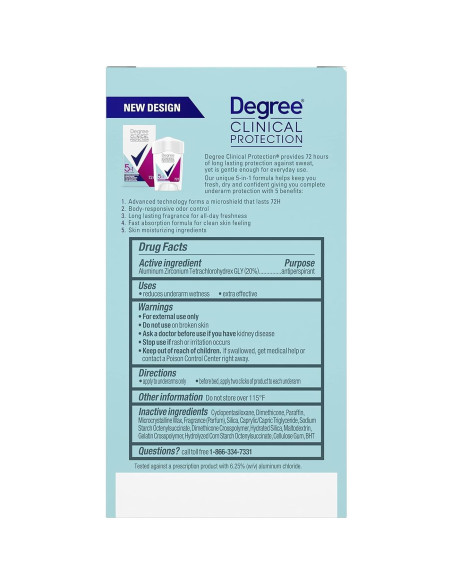 Antitranspirante Desodorante Degree Clínico 5-en-1 48.5 g