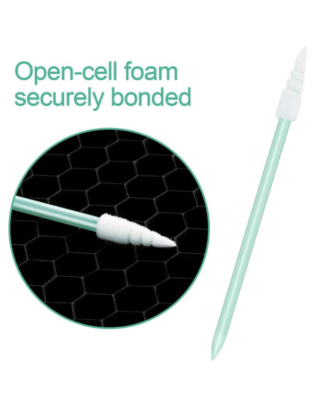 Chinco 200 Hisopos de Limpieza Espuma 65mm Verde para Electrónica