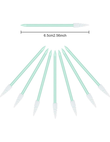 Chinco 200 Hisopos de Limpieza Espuma 65mm Verde para Electrónica