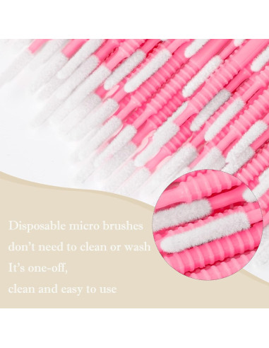 200 Aplicadores Micro Desechables G2PLUS Rosa 10cm