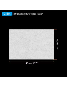 Papel Prensa de Flores PATIKIL 40x30 cm - 60 Hojas Reutilizables 2