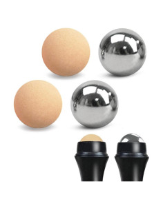 Rodillo Facial REVLON 2 Bolas Acero Inoxidable y Volcánica