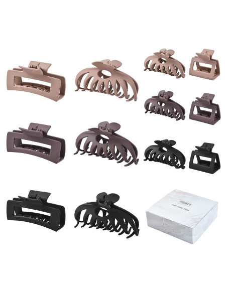 Paquete de 12 Clips de Pelo Misutaaa - Grande 10.4 cm y Pequeño 5.1 cm Paquete de 12 Clips de Pelo Misutaaa - Grande 10.4 cm y Pequeño 5.1 cm