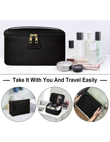 Bolsa de Maquillaje Grande MAANGE con 2 Bolsitas Negras Bolsa de Maquillaje Grande MAANGE con 2 Bolsitas Negras