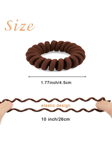 24 Gomas para el Cabello Espirales BOYIVI Sin Marcas - 4 Colores