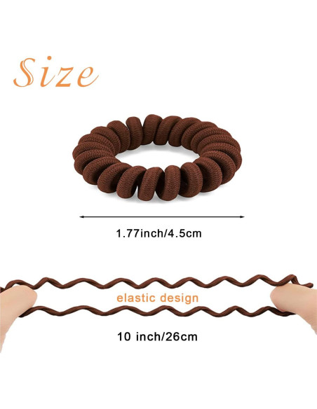 24 Gomas para el Cabello Espirales BOYIVI Sin Marcas - 4 Colores