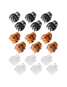 Pinzas para el cabello medianas DF, 18 piezas, 3 colores