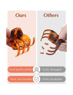 Pinzas para el cabello medianas DF, 18 piezas, 3 colores 2