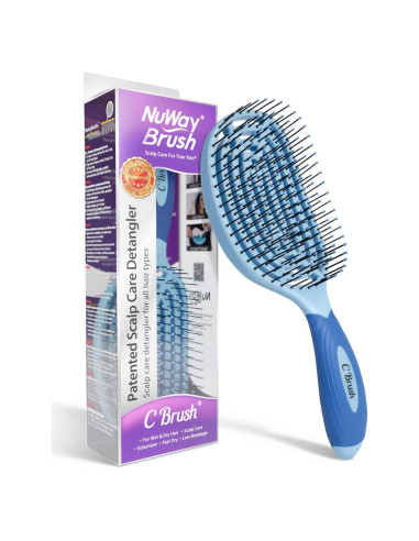 Cepillo Curvado Profesional NuWay 4Hair C Brush - Azul Cielo